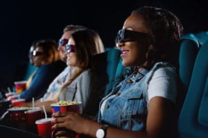 See a 3D movie 