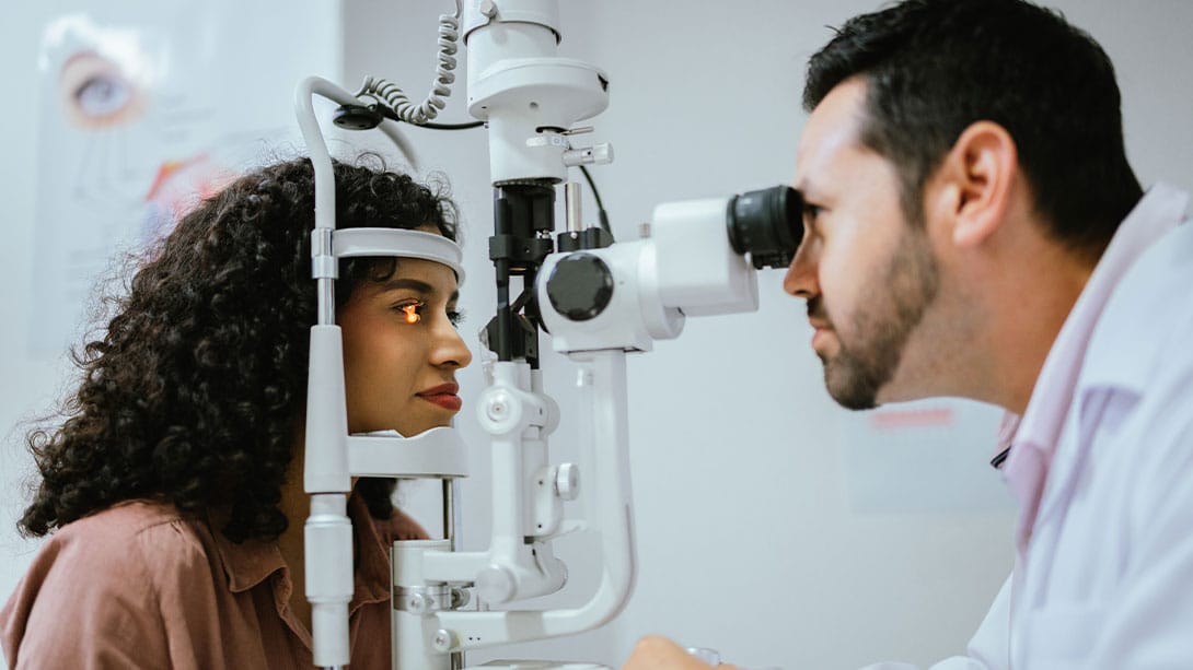 woman during a lasik consultation in Orlando